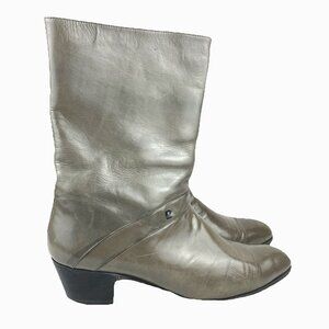 Sz 13 M Mens 70s Pierre Cardin Ankle Boots Mushroom Gray Disco Superfly